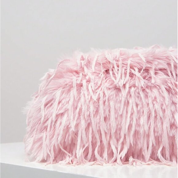 Women's Y2K Cloud Plush Clutch Handbag Evening Party Bag - Picture 4 of 7